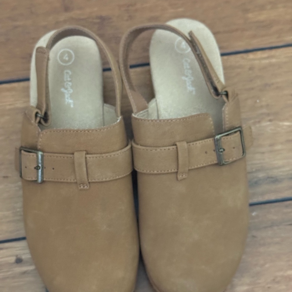 Cat & Jack Tan Buckle Mules for Kids